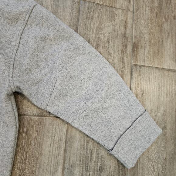 Madewell Jacket Women’s XL Relaxed Mockneck Double-Face Knit Gray Hip-Length NEW - Picture 8 of 12